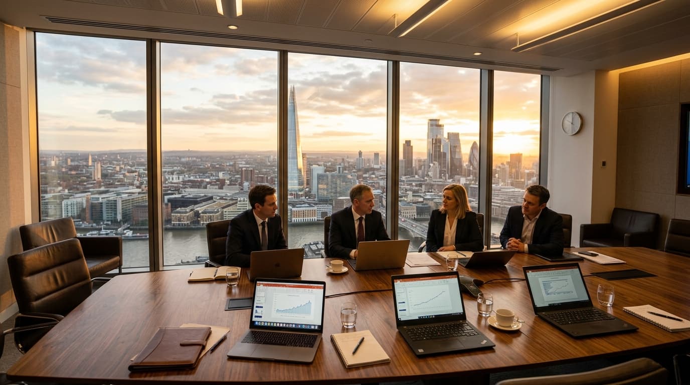 Executive partnership boardroom meeting
